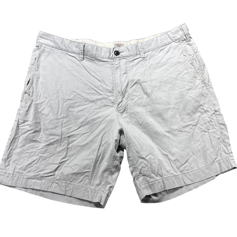 Faherty Shorts Mens 36 Gray Chino 8" Inseam Organic Cotton Stretch Canvas Casual